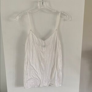 BODAS cotton cami tank white sheer M